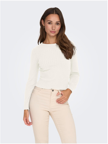 White Women's Ribbed Sweater JDY Prime - Women