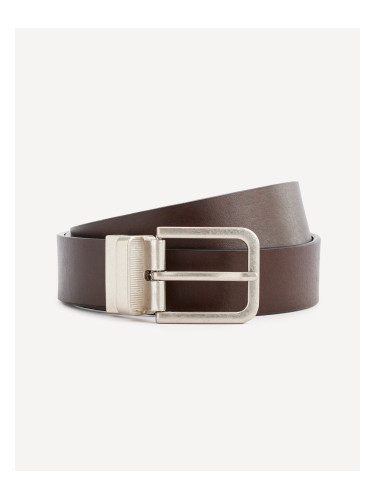 Brown leather belt Celio Vintaj