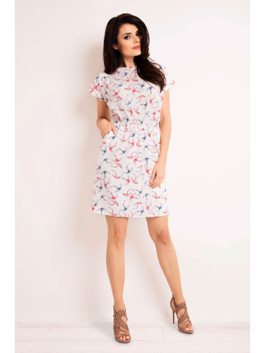 Infinite You Woman's Dress M124 Ecru/Pattern