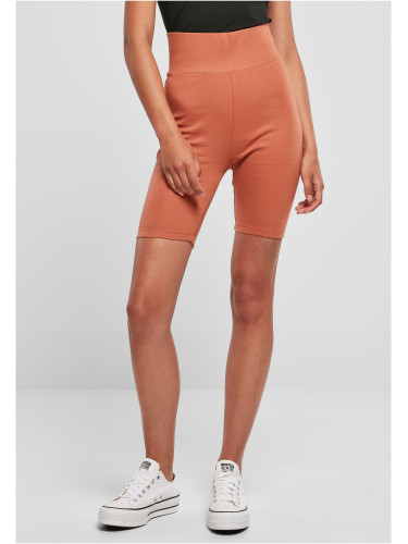 Women's high-waisted terracotta shorts