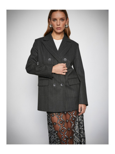 Koton Melis Ağazat X - Oversize Double Breasted Blazer Jacket