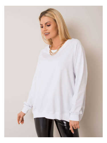 RUE PARIS White Cotton Sweatshirt