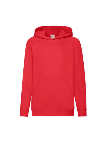 Red children's hoodie Fruit of the Loom