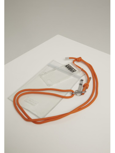 I Phone 8 Accessory Necklace - Transparent/Orange