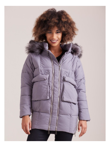 Дамско яке Fashionhunters Hooded