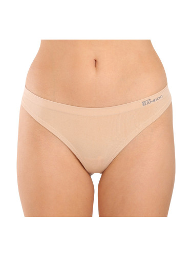 Women's thong Gina bamboo beige