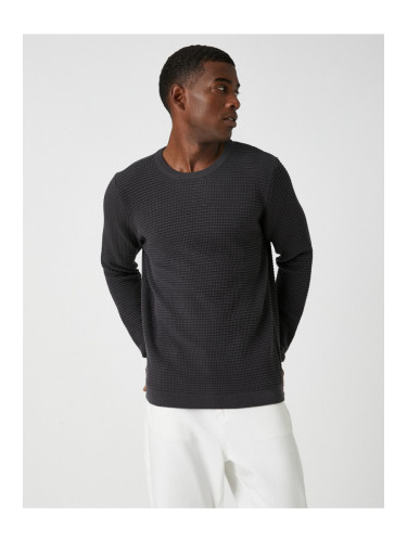 Koton Textured Sweater Crew Neck