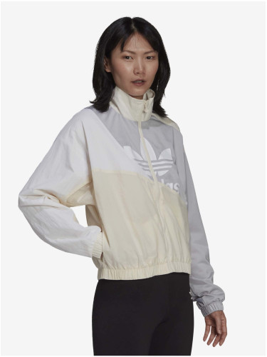 Cream-grey adidas Originals Women's Light Jacket - Womens