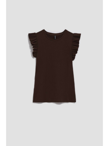 Marisse Women's T-Shirt L-Ts-4071 D.Oak