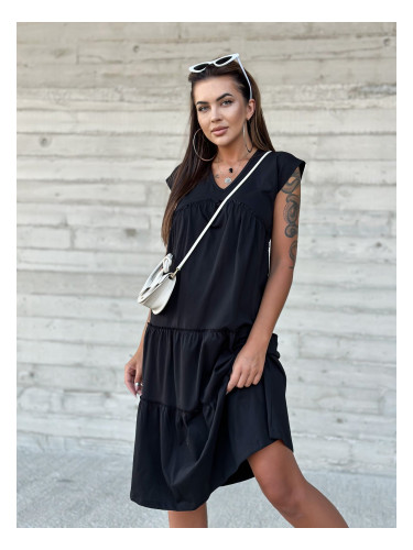 Black summer maxi dress 100% Mayflies cotton