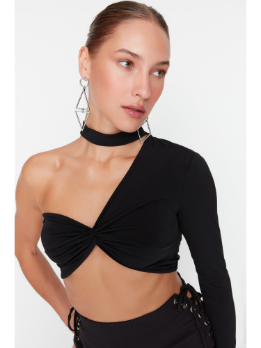 Trendyol Black Crop Knitted Bustier