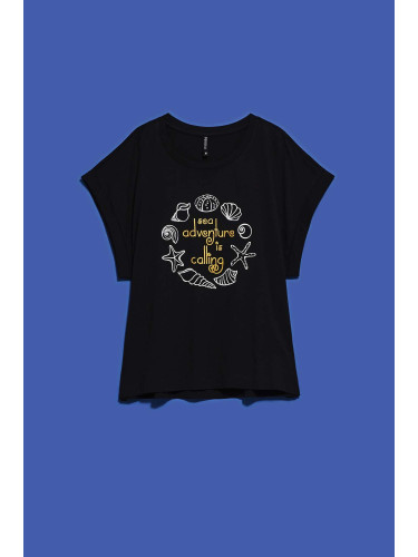 Marisse Women's T-Shirt L-Ts-4088 Black