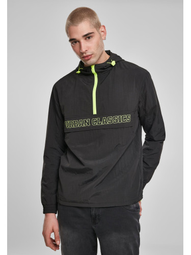 Contrasting tug-of-war jacket black/electric lime