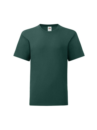 Green children's t-shirt in combed cotton Fruit of the Loom