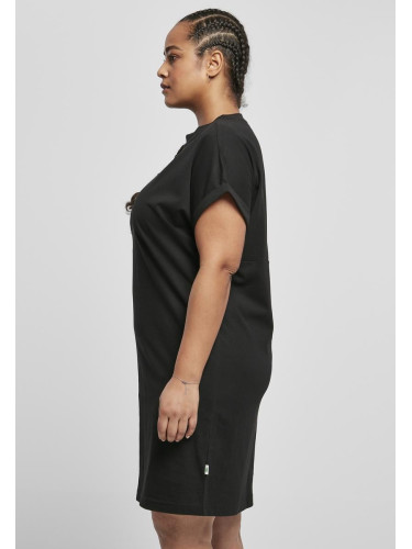 Women's T-shirt made of organic cotton, cut on the sleeve, black