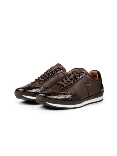 Ducavelli Marvelous Genuine Leather Men's Casual Shoes Brown