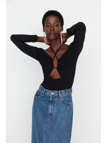 Trendyol Black Collar Detailed Bodysuit