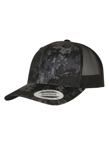 YP Classics® Veil Camo™ Retro Trucker Cap Poseidon Black