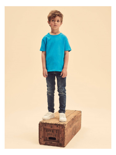 Blue children's t-shirt in combed cotton Fruit of the Loom