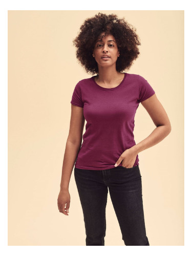 Burgundy Women's T-shirt Lady fit Original Fruit of the Loom