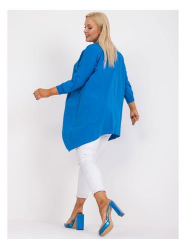 Dark blue tunic of larger size with 3/4 sleeves