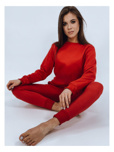 Komplet damski dresowy FITT czerwony Dstreet