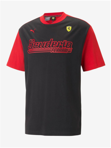 Red and black men's T-shirt Puma Ferrari Race Statement - Men