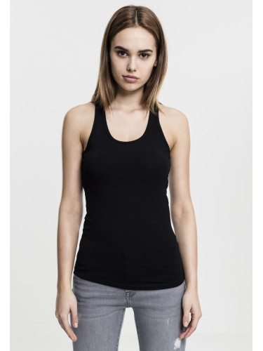 Women's jersey black tank top