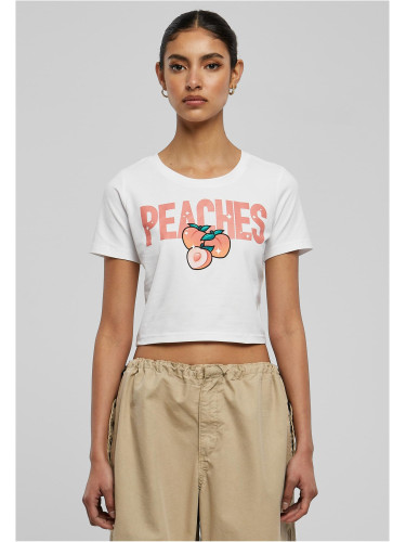 Peaches Cropped Tee White