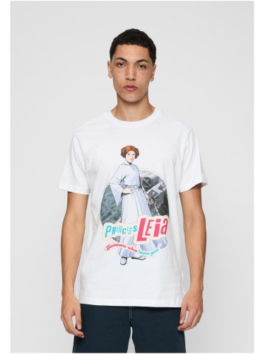 White T-shirt with Star Wars Leia logo