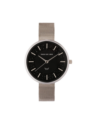 VUCH Sparkly Dark Silver Watch