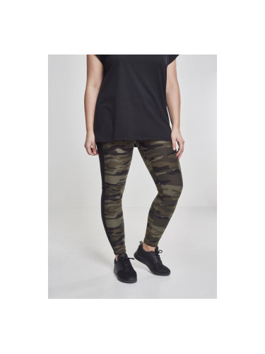 Women's Camo Leggings Stripe woodcamo/blk