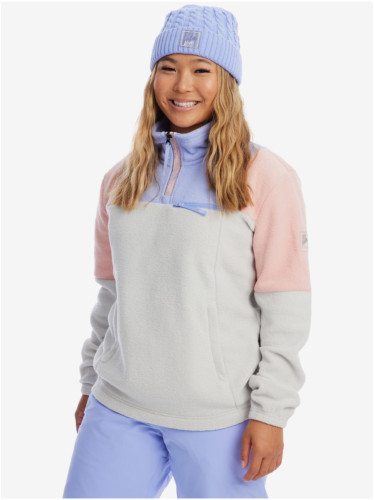 Light Grey Women's Fleece Sweatshirt Roxy Chloe Kim - Women