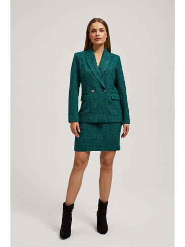 Tweed skirt with decorative buttons