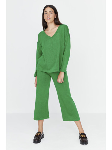 Trendyol Green Oversized Knitwear Top and Bottom Set