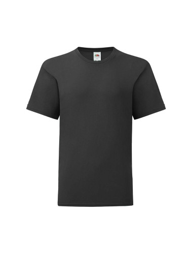 Black children's t-shirt in combed cotton Fruit of the Loom