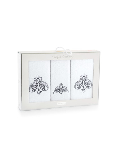 Zwoltex Unisex's Towel Set Sułtan White/Pattern