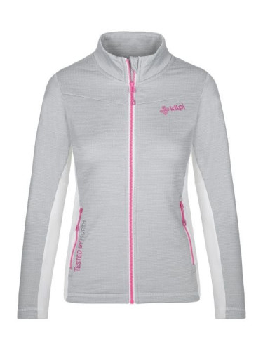 Grey-white women's sports sweatshirt without hood Kilpi SIREN-W