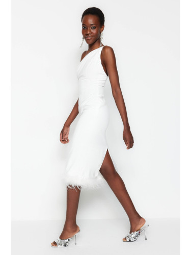 Дамска рокля Trendyol Ecru