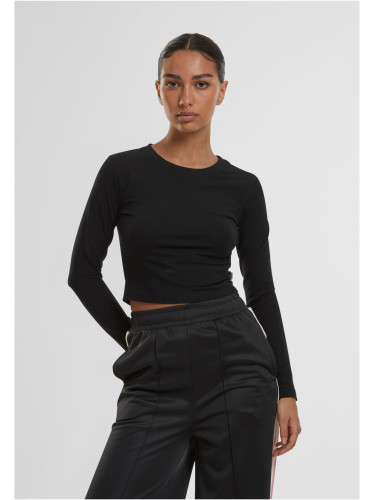 Women's Organic Cropped Longsleeve Black