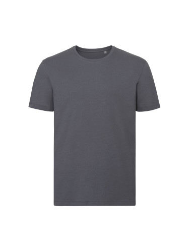 Dark Grey Men's T-shirt Pure Organic Russell