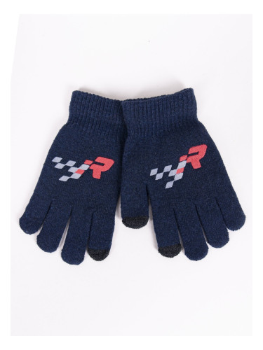 Yoclub Kids's Gloves RED-0108C-AA5E-001 Navy Blue