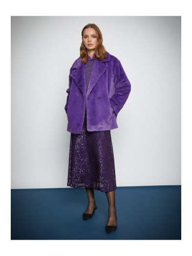 Koton Кратко извънгабаритно плюшено палто