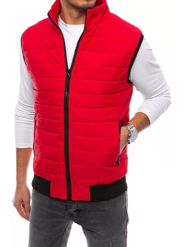 Мъжка капитонирана червена жилетка Dstreet
