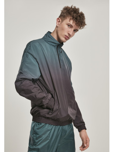 Gradient Pull Over Jacket Black/Bottle Green