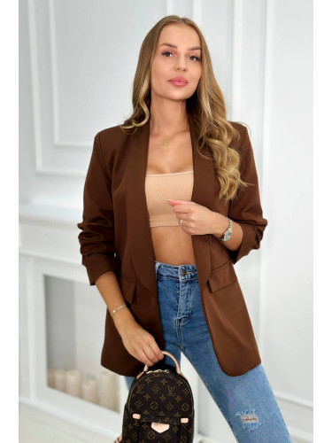 Elegant jacket with chocolate flaps