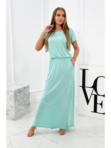 Viscose dress with mint pockets