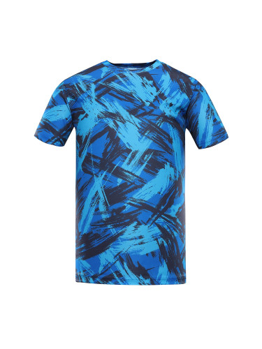 Men's functional T-shirt ALPINE PRO QUATR neon atomic blue variant PE