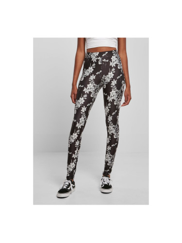 Women's soft leggings AOP blackflower
