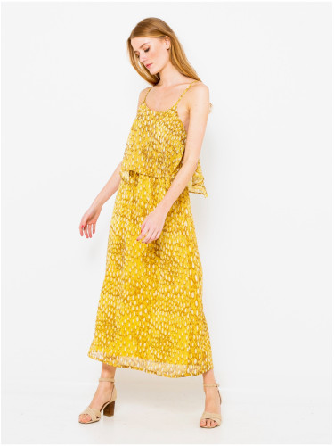 Дамска рокля  CAMAIEU Yellow Abstract